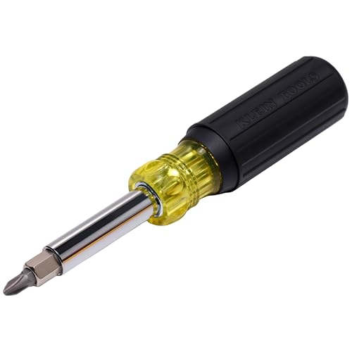 Klein Tools 32500 11-in-1 Screwdriver/Nut Driver Set, 8 Bits (Phillips, Slotted, Torx, Square), 3 Nut Driver Sizes, Cushion Grip Handle - size: 11-in-1