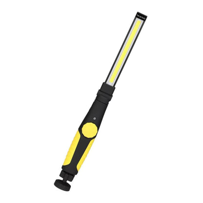 Veemoon Cob Led Rechargeable Magnetic Work Light Rotatable Inspection Flashlight for Mechanics Camping and Emergency Repairs Compact Design with Clip and Strong Magnet Yellow