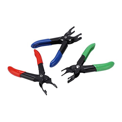Aramox 3-Piece Fuel Line Pipe Disconnect Pliers Set, Universal Anti-Slip Handles for Petrol Cars
