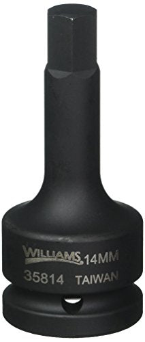 Williams JHW35814 3/4-Inch Drive Impact Hex Bit Driver, 14mm , Black - size: 14MM, style: Metric