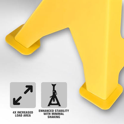YELLOW JACKET 3 Ton Low Profile Aluminum and Steel Floor Jack with 3 Ton Double Locking Jack Stands
