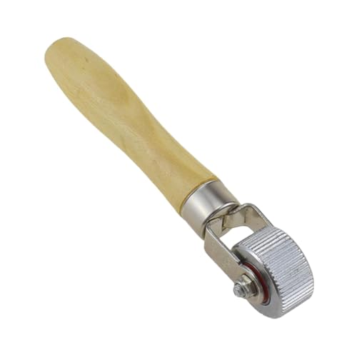 Tire Patch Roller Tire Maintenance Repair Compaction Roller Rolling Wheel Wooden Handle Metal Smooth Ball Bearing Suitable for Car, 2cm - size: 2cm