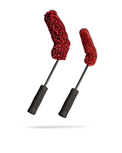 Adam's Polishes Barrel Brush - Adjustable Wheel Cleaning Tool W/Soft Wool Fibers - Remove Brake Dust & Dirt Behind Your Rim Accessories - Wash & Restore Shine to Your Car Boat RV Bike Or Motorcycle