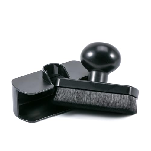 UNIMEIX Tire Shine Applicator Brush Large Vegan Tire Shine Brush with Storage Stand for Vehicles Tire Shine Polish Wax and Car Wash - color: Black