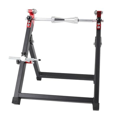 Pomya Wheel Balancer Stand, Portable Foldable Adjustable Rim Truing and Tire Balancing Tool with Center Alignment Cones, for Sport Bike and Dirt Bike Wheels