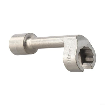 Diesel Fuel Line Socket Set 1/2 Drive Flare Nut Wrench for Automotive Tube Pipe Repair, Open End Ring Sizes 12 14 16 17 18 19mm, Metal Hand Tool(18mm) - color: 18mm