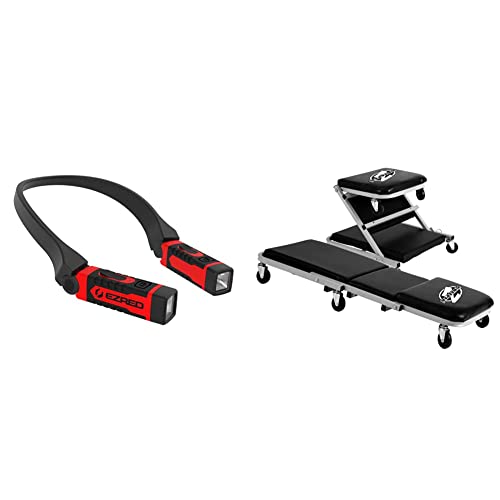 EZRED Anywear Rechargeable Neck Light (NK15) and Pro-Lift C-2036D Grey 36" Z-Creeper Seat