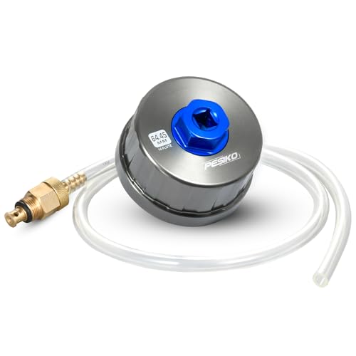 64mm Oil Filter Wrench and Drain Hose for Toyota, Lexus and Scion | Oil Filter Remover Tool, Aircraft Aluminum, 2.0-5.7L Engine Cartridge Style, 3/8"" Drive or 24mm Socket - size: 64mm Oil Filter Wrench and Drain Hose