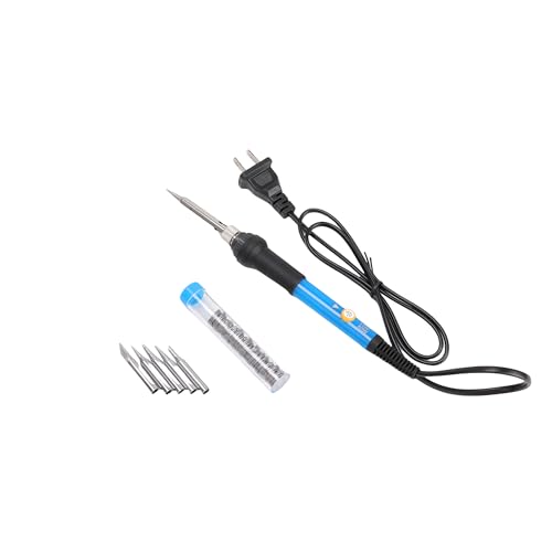 60W Adjustable Soldering Iron Kit with 5 Tips and Tin Wire