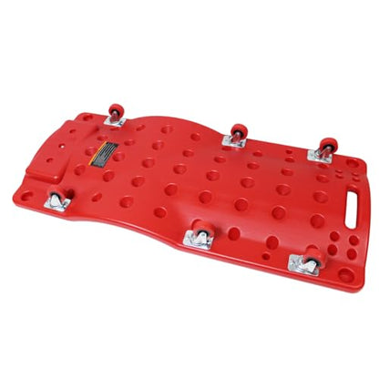 K Tool International 74936 Plastic Creeper, HDPE Body with Padded Headrest, Low Profile Design, Six 2 Inch Swivel Casters, 300 lb Capacity, Lightweight and Durable Creeper for Garage and Shop Service
