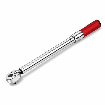 Powerbuilt Micrometer Torque Wrench, 1/2 Inch Drive, Dual Scale, Working Range 30 to 150 Ft-Lbs, Retractable Lock, Storage Case - 649974 - style: Micrometer