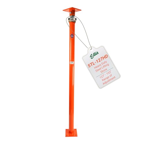 ELLIS Heavy-Duty Adjustable Steel Shore - Basement House Jack for Floor Leveling, Foundation, Beams & Concrete Bracing - 26,000 lb Capacity, 127"-152" Adjustable Support - size: 127" - 152" Adj. Safe Load Capacity (26,000 lb)