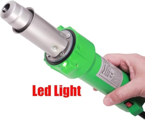 Beyondlife 1600W Plastic Welder, Hot Air Plastic Welder Heat Gun, PVC Vinyl Rod Welding Hot Gas Pistol Tool, with Various Welding Nozzles, w/LED Lighting