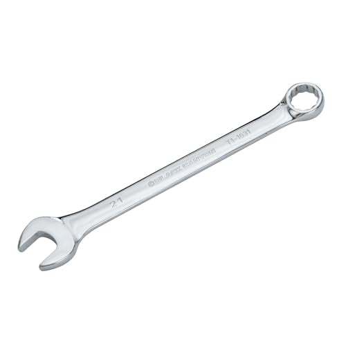 BLACK CANYON Metric 21mm Combination Wrench, 12-Point Box End & Hex Opening Design, Polished Steel - size: 21 mm