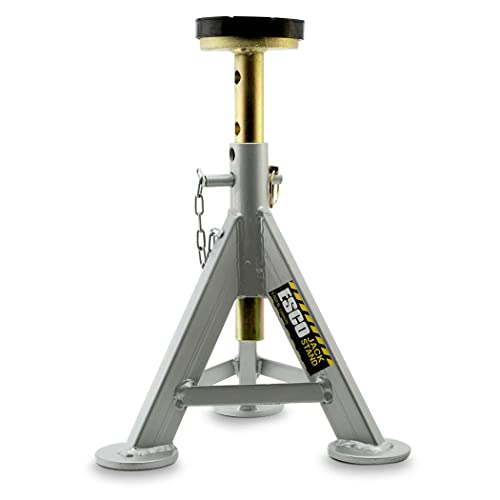 ESCO 10498 Jack Stand, 3 Ton Capacity, Silver, 21.5"
