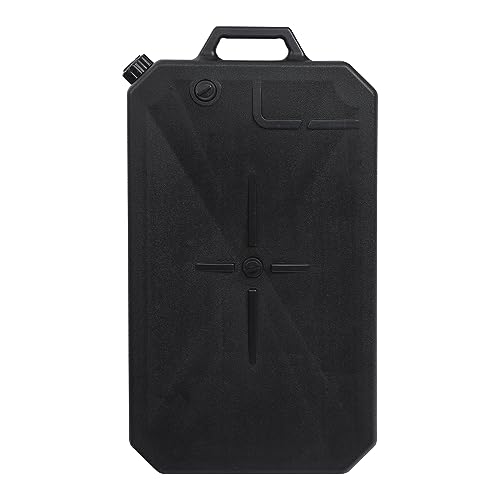 XMT-MOTO Universal 10 Quart Oil Drain Pan fit for Harley Honda Yamaha Kawasaki Car ATV, Low Profile Oil Drain Pan with Portable Handle & Sealing Caps - color: Black-for Harley
