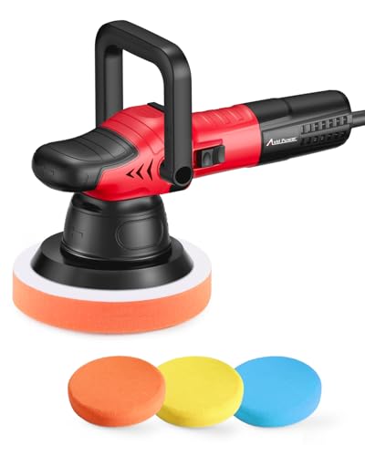 AVID POWER 6" Dual Action Car Buffer Polisher 6-Speed Orbital Polisher Kit | 3 Polishing Pads, Detachable Handle,Variable Speeds for Beginners, Car Detailing, Swirl Removal, Polishing & Waxing Job