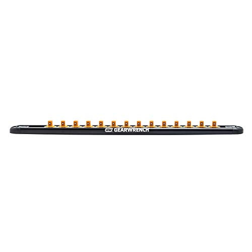 GEARWRENCH 1/4" Drive Magnetic Socket Rail Includes 14 Clips - 83126 - size: 1/4"