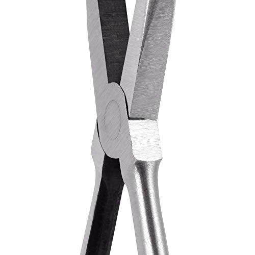 SPEEDWOX Long Reach 45 Degree Needle Nose Pliers 11 Inches Bent Long Nose Pliers Serrated Jaws - style: 45°