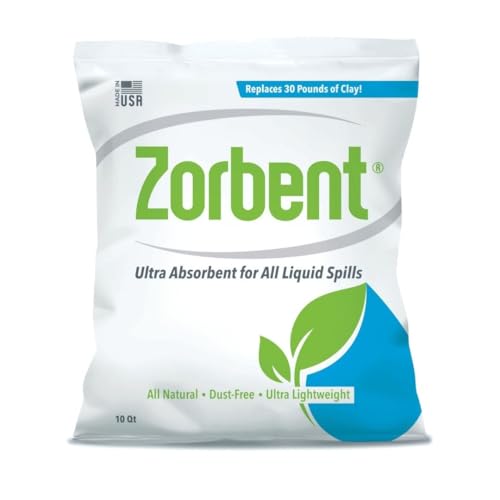 Zorbent Liquid Spill Cleanup 10 Quart Bag | 16X More Absorbent for Grease, Oil, Blood – Reusable for Floor, Carpet, Pet Accident, or Biohazard Mess – Fast Acting, Lightweight, Non-Toxic - size: 320 Ounce (Pack of 1)