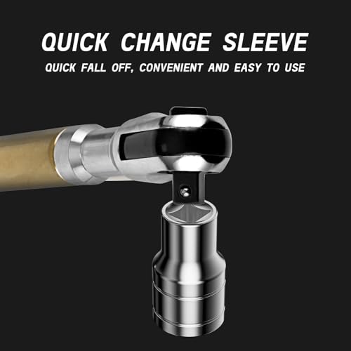 1/2 Inch Offset Extension Ratchet Impact Wrench, 120Nm Impact Ready Electric Extension Wrench with 42T Precision Gear, 430mm Ratchet Extension for Narrow Auto Repair Working Environments - color: 430mm