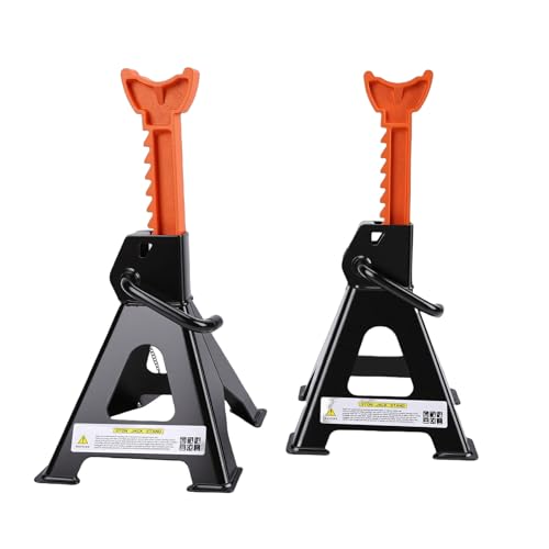 Asixxsix Car Jack Stand, 3 Ton Capacity 11.2-16.8 Inch Adjustable Height 2PCS Set Adjustable Auto Jack Stands Heavy Duty Steel Stand with Double Locking Mechanism for Small SUV