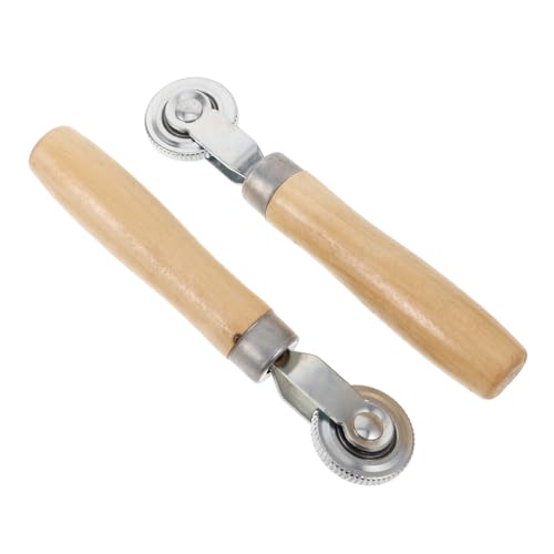 Mobestech 2pcs Car Tire Patch Roller Tool Wood Handle Tire Repair Rollers for Cars Motorcycles and Compact and Portable