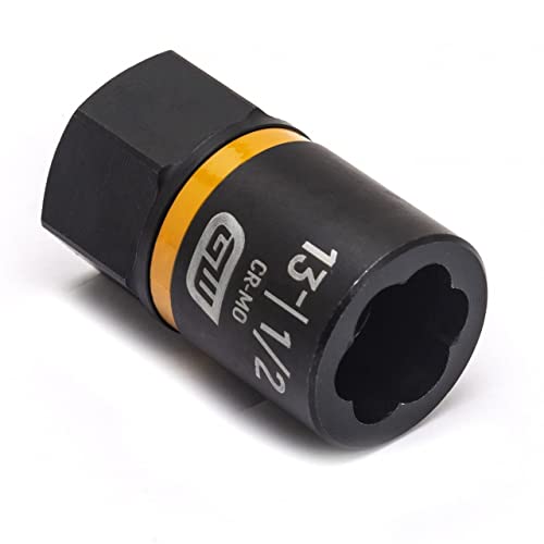 GEARWRENCH 3/8" Drive Bolt Biter Impact Extraction Socket 13- mm [1/2"] - 84765 - size: 3/8 Drive, 13-mm, 1/2", style: METRIC