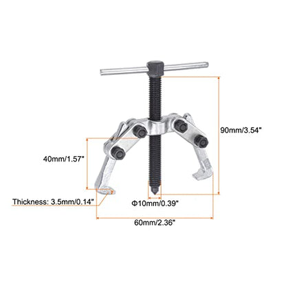 uxcell 2.36" 2-Jaw Gear Puller for Bearings, Pulleys Remove, High Carbon Steel Separate Lifting Device - size: 10mm - 40mm