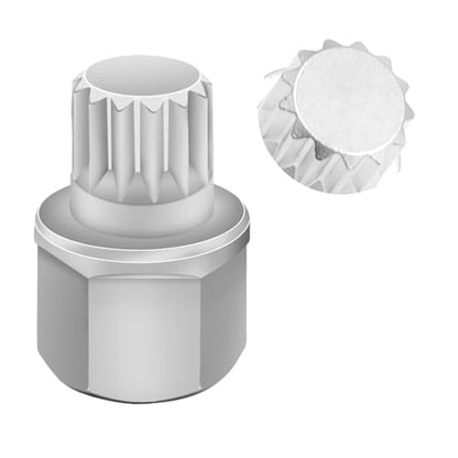 ABC2/13PT Wheel Locking Nut Key Compatible with VW, Audi | Wheel Lock Nut Socket Adapter, Anti-Theft Screw Remover, Hand Repair Tool, Tyre Fitting, garage - color: ABC2/13PT
