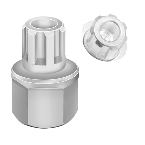 52/7PT Wheel Locking Nut Key Compatible with VW, Audi, Nut Removal | Wheel Lock Nut Socket Adapter, Anti-Theft Screw Remover, Hand Repair Tool, Tyre Fitting, garage - color: 52/7PT