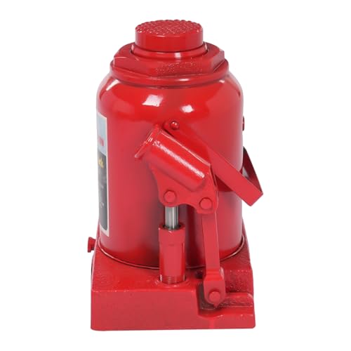 30 Ton/66,138 lb Hydraulic Bottle Jack, Low Profile Welded Jack Heavy Duty Bottle Jacks with Safety Valve 17.32 inch Maximum Lifting Height for Car Truck Pickup Truck Auto Repair Red