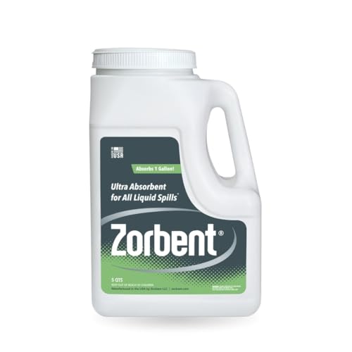 Zorbent Oil Spill Absorbent | 5 Quart Jug Absorbs up to a Gallon of Liquid. Non-Toxic, Low-Dust, with Cleaning Agent. For Fast Industrial and Commercial Spill Cleanup - size: 160 Ounce (Pack of 1)