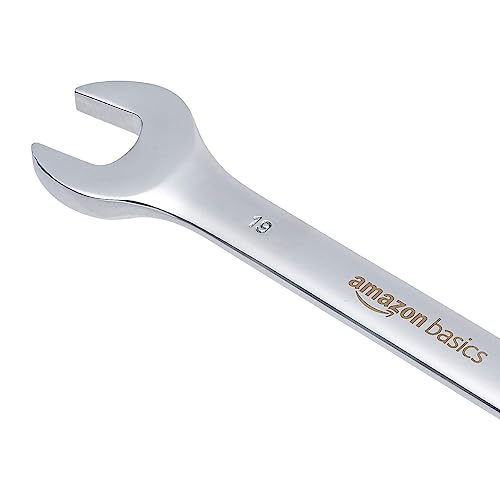 Amazon Basics Flexible Gear Ratcheting Wrench Set, 10-Piece - size: 10-piece, style: Metric