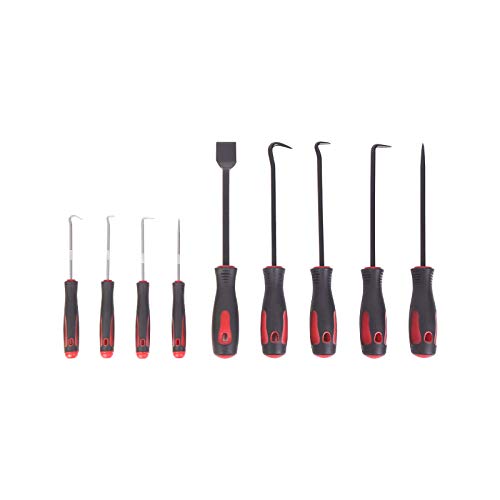 WINTOOLS 9-Piece Scraper Hook and Pick Tool Set Car Removal Tool O Rings Seals Rubber