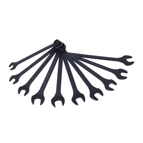 10-piece Jumbo Wrench Set, 34-50mm Large Combination Wrench Set, Metric Black Oxide Finish with Pouch | 34, 36, 38, 41, 42, 44, 45, 46, 48, 50mm sizes, Extra Large Combination Wrench Sets with Pouch (10PC-Metric) - size: 10PC-Metric