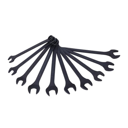10-piece Jumbo Wrench Set, 34-50mm Large Combination Wrench Set, Metric Black Oxide Finish with Pouch | 34, 36, 38, 41, 42, 44, 45, 46, 48, 50mm sizes, Extra Large Combination Wrench Sets with Pouch (10PC-Metric) - size: 10PC-Metric