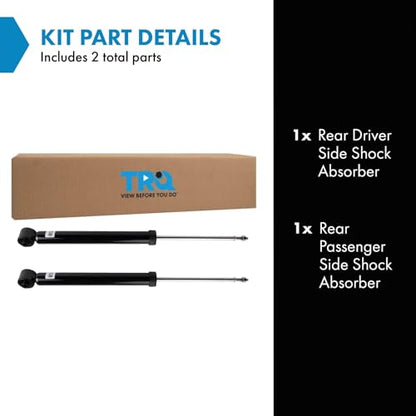 TRQ Rear Shock Absorber Set Compatible with 2017-2020 Hyundai Elantra 2018-2020 Elantra GT 2019-2021 Kia Forte - style: SBA42908