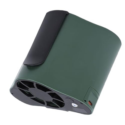 SUNGOOYUE Other Mountaineering And Camping Equipment Fan, 12000Mah Rechargeable 6 Speeds Led Display Wearable Neck Fan With Emergency Light For Outdoor Camping Travel Work Portable Clip On (Green)