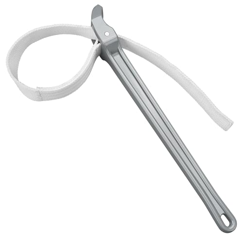 MAXPOWER Strap Wrench, 18-inch Handle Adjustable Strap Wrench, Nylon Strap Pipe Wrench for Replacing Oil Filter, Water Filter, PVC Junctions - size: 18"