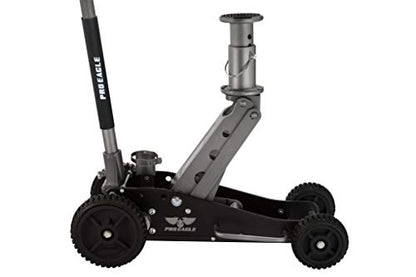 Pro Eagle 2 Ton Big Wheel Off Road Car Jack, The Beast, Off Road Racing High Clearance and 4WD Vehicle Floor Jack (2 Ton, Black, Big Wheel, with Mount)