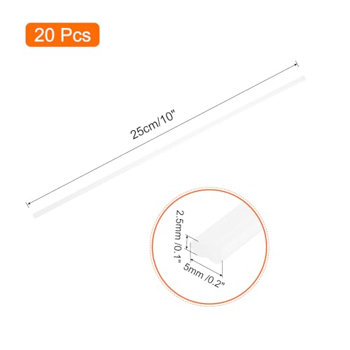 MECCANIXITY 20pcs 10 Inch Plastic Welding Rods PE Welding Strips Welder Rods for Plastic Welder, Car Bumper, Kayak Repair, White - color: White, size: 10 Inch