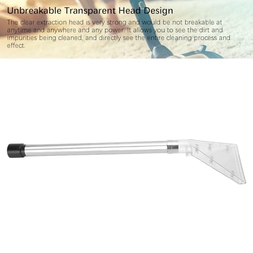 ZJchao Universal Shop Vacuum Extractor Attachment for Carpet Upholstery Car Detailing Turns Wet Vacs into an Extractor for 32mm 35mm Vacuums Clear Head Stainless Steel Tube