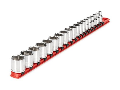 TEKTON 3/8 Inch Drive 6-Point Socket Set, 19-Piece | SHD91110 - size: 19-Piece (1/4-15/16 in.), style: Standard