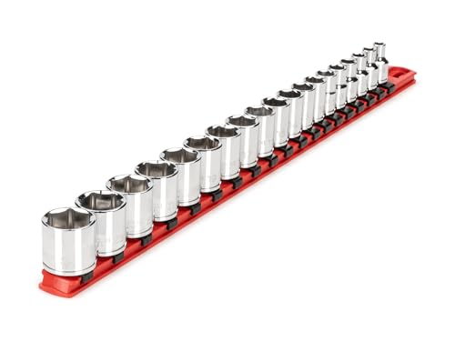 TEKTON 3/8 Inch Drive 6-Point Socket Set, 19-Piece | SHD91110 - size: 19-Piece (1/4-15/16 in.), style: Standard
