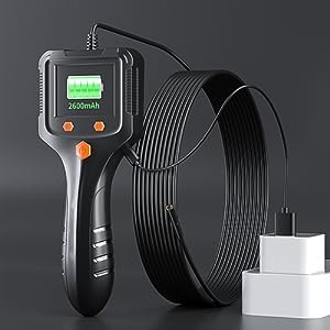 Daxiongmao Borescope Camera, 1080P HD IP67 Waterproof Endoscope with LED Light, Flexible Snake Camera for Automotive Engine, Pipe, Wall & Vent Inspection - size: 2.3" P100 Borescope
