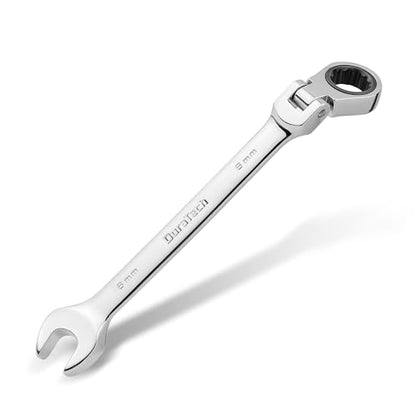 DURATECH 8mm Flex-Head Ratcheting Combination Wrench, Metric | 72-Tooth, CR-V Steel - style: 8mm