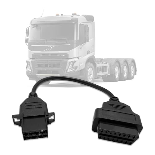 Truck OBD1 to OBD2 Adapter for Volvo 8 Pin Diagnostic Cable Connector | 8pin to 16pin Diagnostic Connector Compatible with Volvo Heavy Duty Truck,Work with Obdii Scanner Tools/Code Reader - style: Fit for Volvo 8pin
