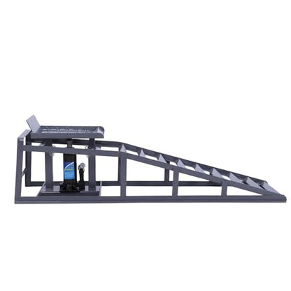 2 PCS Automotive Truck Service Ramp Adjust Heights 9.8-15in Low Profile Hydraulic Car Ramps 5T/11000LBS Capacity for Home Garage Maintenance Oil Changes