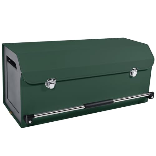 Car Trunk Organizer, Leather Trunk Organizer with Lid and Push-pull Handle Car Trunk Storage Box for SUV, Minivan, Truck, Sedan (Green, 27.1 x 11.4 x 12.2in) - color: Green, size: Extra Large